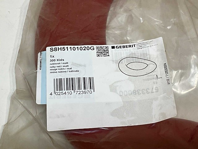 Geberit s8h51101020g 300 kids closetzitting zonder deksel rood (3x) - afbeelding 3 van  4