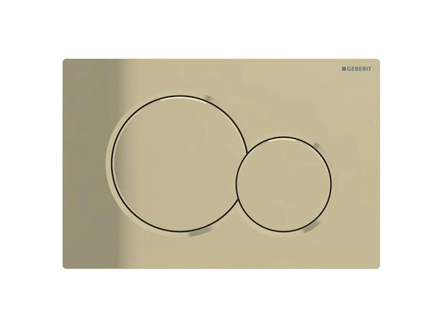 Geberit sigma 01bedieningsplaat 2-toets spoeling ronde knoppen edel messing - afbeelding 1 van  3