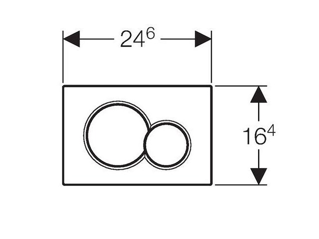 Geberit sigma 01bedieningsplaat 2-toets spoeling ronde knoppen edel messing - afbeelding 2 van  3