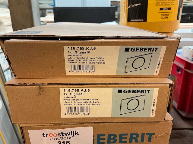Geberit sigma10 bedieningspaneel (8x) - afbeelding 2 van  2