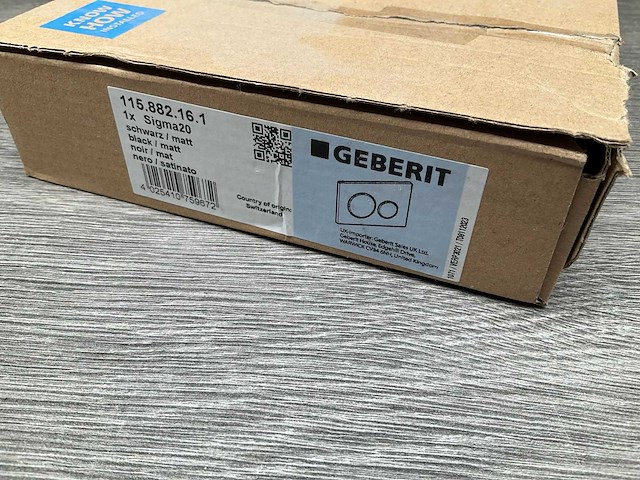 Geberit sigma20 115.882.16.1 bedieningspaneel zwart - afbeelding 4 van  4