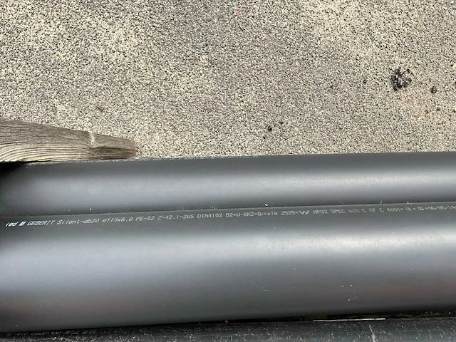 Geberit silent 20db buis ø110x6mm - 300cm pe-s2 din4102 (34x) - afbeelding 3 van  3