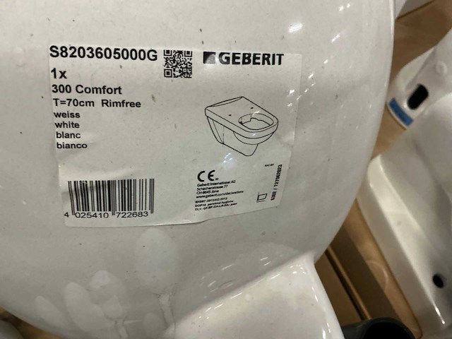 Geberit / sphinx toilet en hoekfontein (8x) - afbeelding 7 van  7