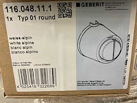 Geberit typ 01 round 116.048.11.1 2-knops pneumatische opbouwdrukker (4x) - afbeelding 3 van  4