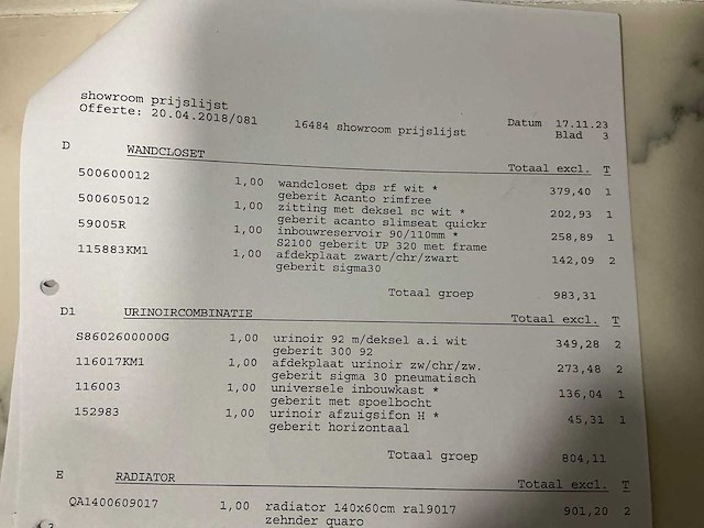 Geberit wandcloset en urinoir - afbeelding 3 van  11