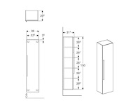 Geberit wandkast (36x31,7x150 cm) - afbeelding 2 van  2