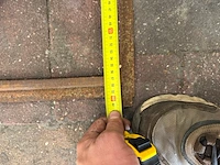 Gebogen stalraamframe, historisch, wit/roest, 60 cm breed; 32,5-37,5 cm hoog - afbeelding 2 van  4