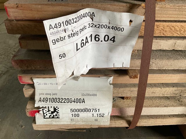 Gebruikte steigerdelen 400x20x3,2 cm (47x) - afbeelding 2 van  11