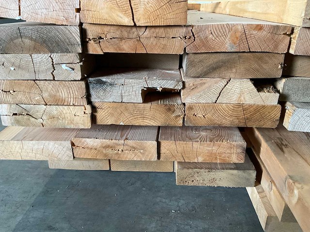 Gebruikte vuren balk geschaafd 600x27x7 cm (16x) - afbeelding 6 van  8