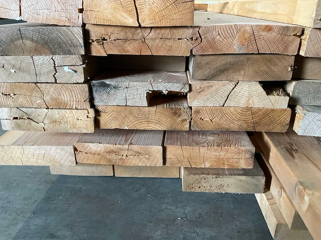 Gebruikte vuren balk geschaafd 600x27x7 cm (16x) - afbeelding 6 van  8