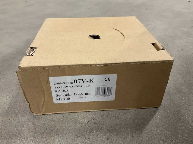 Geca 07v-k 1x2.5mm2 doos á 100m installatiedraad - afbeelding 1 van  1