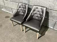 Gecapitonneerde eetkamerstoel (2x)