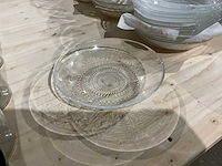 Gedecoreerd glazen bord (ø 20 cm) (56x) - afbeelding 1 van  3