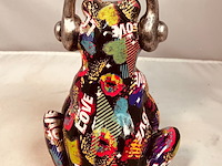 Gedecoreerd kikker sculptuur - afbeelding 3 van  5