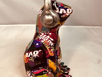 Gedecoreerd kikker sculptuur - afbeelding 4 van  5