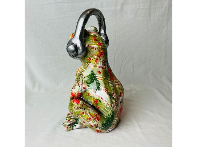 Gedecoreerd kikker sculptuur - afbeelding 4 van  5