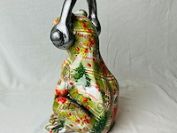 Gedecoreerd kikker sculptuur - afbeelding 4 van  5