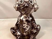 Gedecoreerd kikker sculptuur - afbeelding 1 van  5