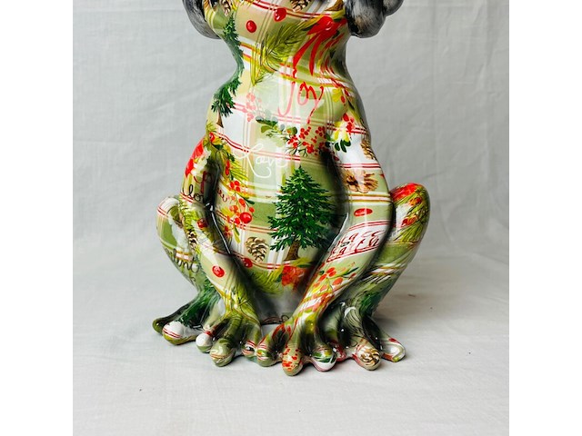 Gedecoreerd kikker sculptuur - afbeelding 5 van  5