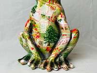 Gedecoreerd kikker sculptuur - afbeelding 5 van  5