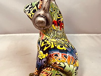 Gedecoreerd kikker sculptuur - afbeelding 3 van  5