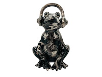 Gedecoreerd kikker sculptuur - afbeelding 1 van  4