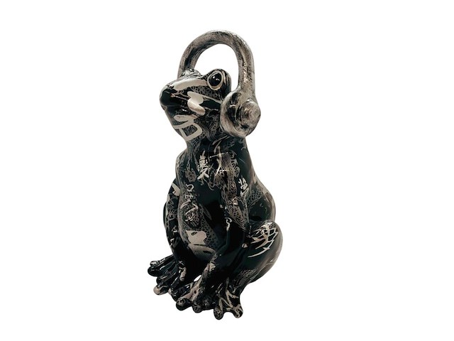 Gedecoreerd kikker sculptuur - afbeelding 3 van  4