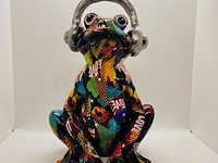Gedecoreerd kikker sculptuur - afbeelding 1 van  4