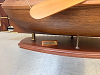 Gedetailleerd houten scheepsmodel enkhuizer bol 1902 lengte 90 cm - afbeelding 4 van  9