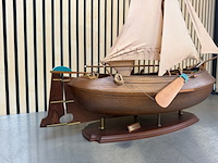 Gedetailleerd houten scheepsmodel enkhuizer bol 1902 lengte 90 cm - afbeelding 5 van  9