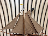 Gedetailleerd houten scheepsmodel enkhuizerbol lengte 90 cm - afbeelding 2 van  8