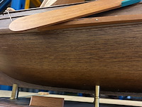 Gedetailleerd houten scheepsmodel lengte 90 cm - afbeelding 6 van  6