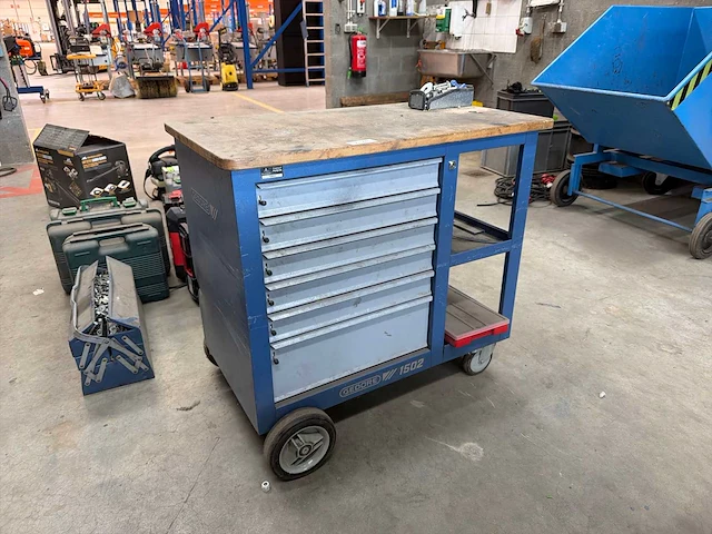 Gedore 1502 gereedschapswagen met inhoud - afbeelding 1 van  5