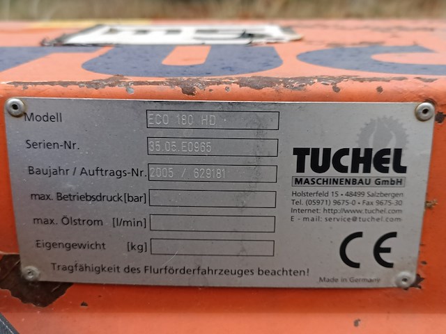Gedragen sweeper, tuchel, eco 180 hd, 2005 - afbeelding 7 van  8