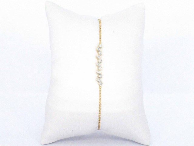 Geelgouden armband met diamanten - afbeelding 4 van  9