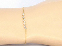 Geelgouden armband met natuurlijke diamanten - afbeelding 2 van  9