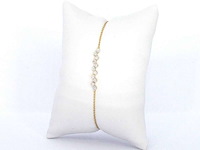 Geelgouden armband met natuurlijke diamanten - afbeelding 3 van  9