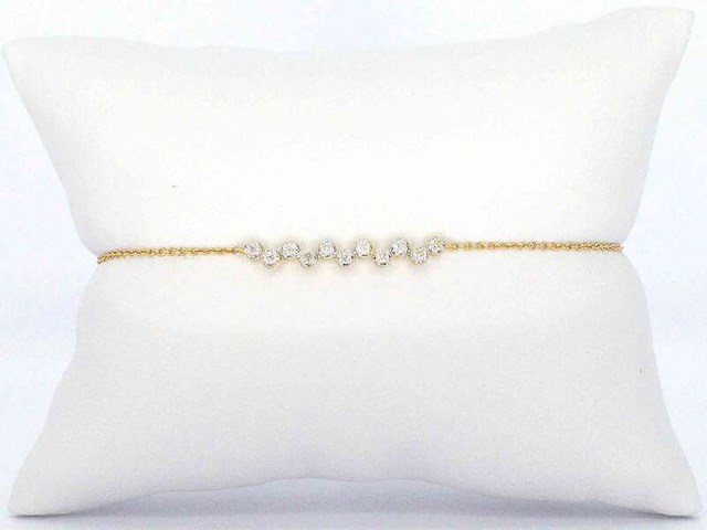 Geelgouden armband met natuurlijke diamanten - afbeelding 5 van  9