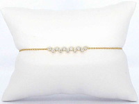 Geelgouden armband met natuurlijke diamanten - afbeelding 5 van  9