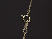 Geelgouden collier met diamant - afbeelding 7 van  7