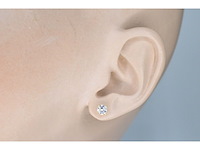 Geelgouden diamanten oorbellen met 0.80 carat diamant - afbeelding 2 van  5