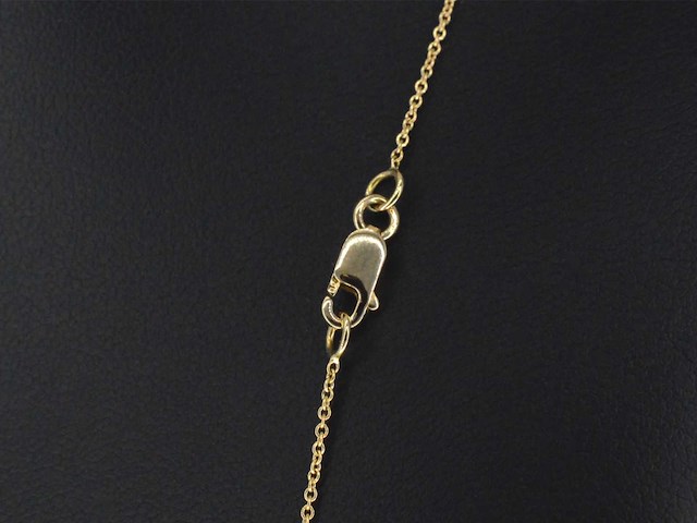 Geelgouden halsketting met een diamant van 0.50 carat - afbeelding 4 van  6