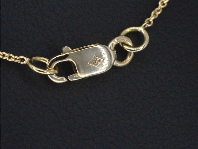 Geelgouden halsketting met een diamant van 0.50 carat - afbeelding 6 van  6