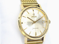 Geelgouden horloge met milanese band van het merk omega - afbeelding 1 van  12