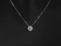 Geelgouden ketting met een fancy diamant van 1.04 carat (gecertificeerd) - afbeelding 3 van  10
