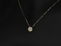 Geelgouden ketting met een fancy diamant van 1.04 carat (gecertificeerd) - afbeelding 4 van  10