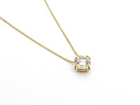 Geelgouden ketting met een fancy diamant van 1.04 carat (gecertificeerd) - afbeelding 6 van  10