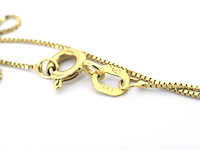 Geelgouden ketting met een fancy diamant van 1.04 carat (gecertificeerd) - afbeelding 7 van  10