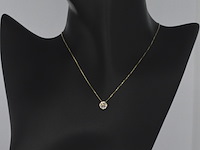 Geelgouden ketting met een fancy diamant van 1.04 carat (gecertificeerd) - afbeelding 9 van  10