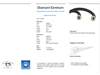 Geelgouden oorbellen saffieren en diamanten - afbeelding 3 van  9